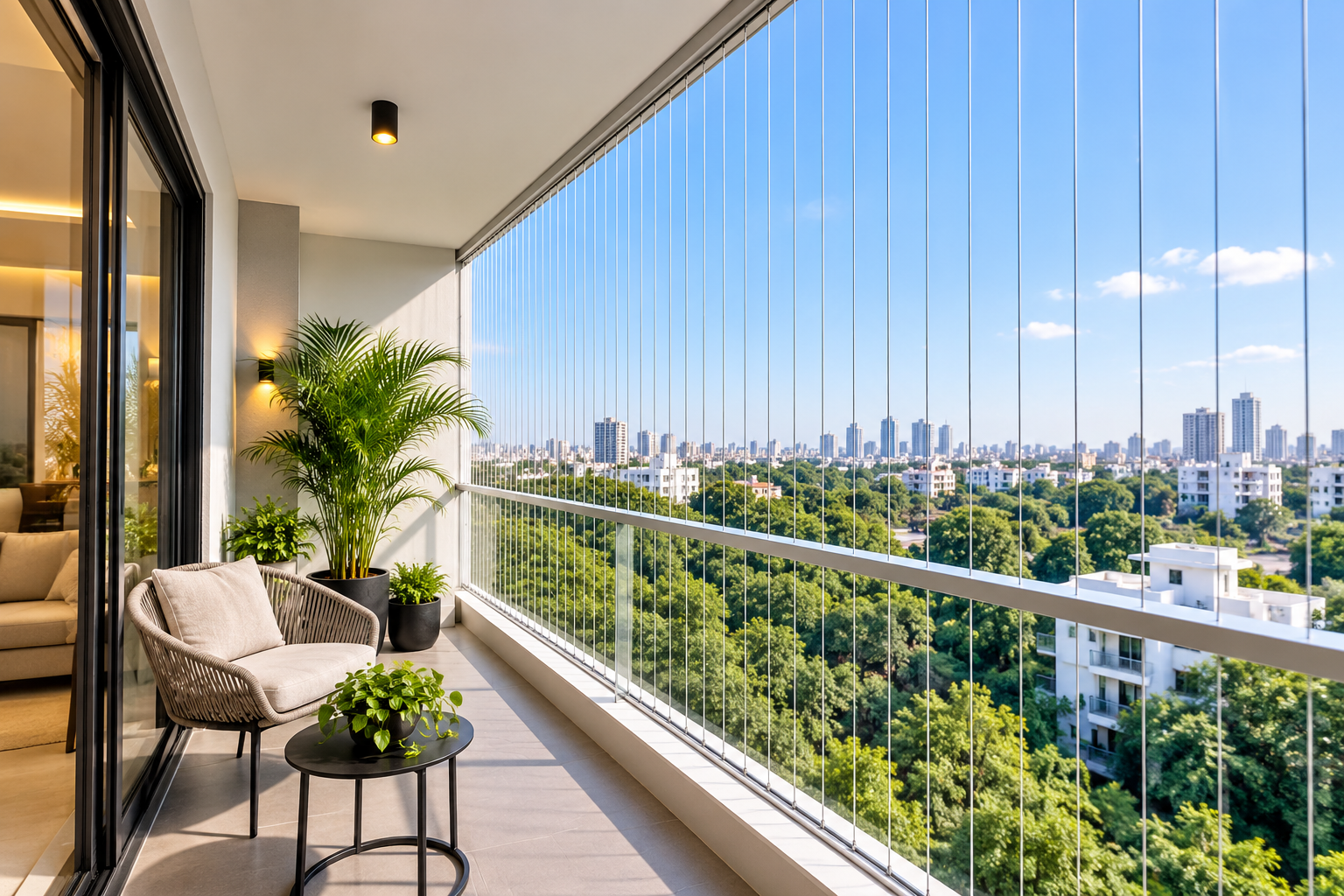 Balcony Invisible Grill View